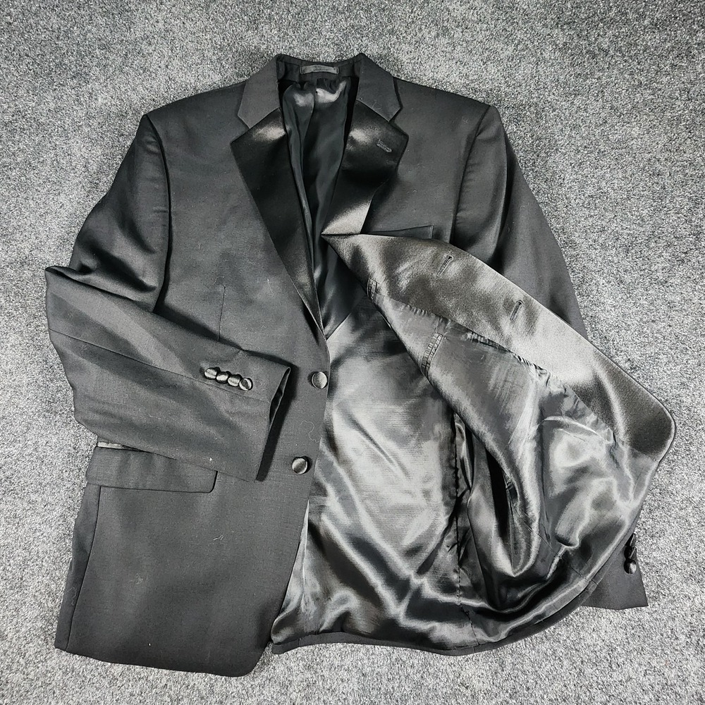 Lauren Ralph Lauren 2 Button Tuxedo Jacket Men's 44S Black Single Breasted